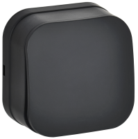 GLORY Выключатель 1-клавишный для открытой установки 10А ВС20-1-0-ХЧм черный матовый IEK