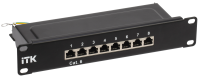 ITK 1U патч-панель кат.6 STP 8 портов 10" (Dual IDC)