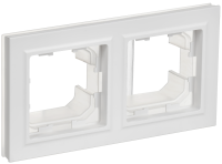 BRITE Рамка 2-местная IP44 РУ-2-БрАБ-44 арктический белый IEK