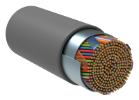 ITK Витая пара F/UTP кат.5E 25х2х24AWG solid LSZH нг(А)-HF серый (500м)