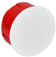 Коробка распаячная КМ41007 для твердых стен безгалогенная (HF) D=80х40мм с крышкой IEK