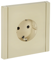 FORTE&PIANO Розетка 1-местная с заземлением без защитных шторок безвинтовое крепление 16А FP414 ваниль IEK