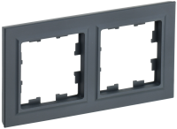 BRITE Рамка 2-местная РУ-2-БрГ графит IEK