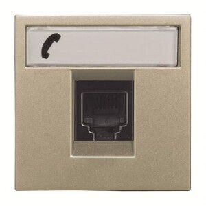 2CLA221760N1901 - Розетка телекоммуникационная на 6 контактов, 2-модульная, тип RJ12, серия Zenit, цвет шампань