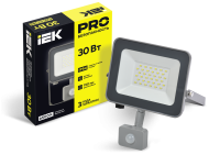 Прожектор светодиодный СДО 07-30Д с датчиком движения IP54 серый IEK
