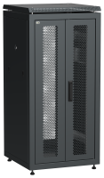ITK LINEA N Шкаф сетевой 19" 24U 600х600мм двери передняя перфорированная задняя двустворчатая перфорированная черный