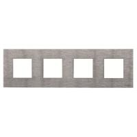 2CLA227400N4001 - Рамка 4-постовая, серия Zenit, натуральная сталь