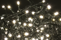 Гирлянда нить 5м 50 светодиодов теплый белый свет IP20 зеленый шнур 1,5м 230В контроллер 8 сцен IEK