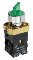 Переключатель LAY5-BK2365 2 положения зеленый NO+NC IEK