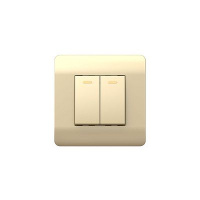 431390 - (NEW3-E) Переключатель 2-клавишный, 10А, шампань (CHINT)