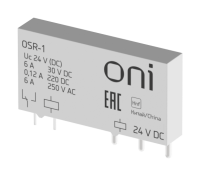 Реле ультратонкое OSR-1 1 перекидной контакт 24В DC ONI