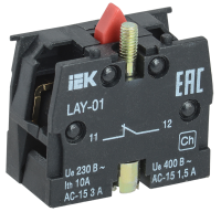 Контактный блок для светосигнальной арматуры 1NC LAY5 IEK