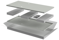 ITK LINEA N Комплект стенок боковых 600мм для шкафа 42U серый