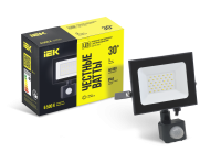 Прожектор СДО 06-30Д светодиодный черный с ДД IP54 6500K IEK