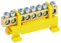 Шина PE "земля" на DIN-изоляторе типа "Стойка" ШНИ-6х9-8-С-Ж IEK