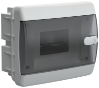 UNION Compact Корпус пластиковый ЩРВ-П-6 IP41 черная прозрачная дверь IEK