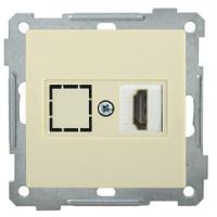 РHDMI-0-Б Розетка HDMI BOLERO кремовый IEK