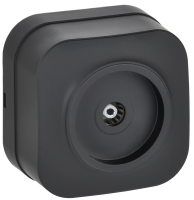 GLORY Розетка для открытой установки TV РТВ20-ХЧм черный матовый IEK