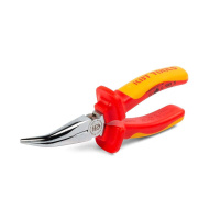 Длинногубцы изогнутые диэлектрические 160 мм серия ПРОФИ для работ под напряжением до 1000 В, стандарт VDE (КВТ)