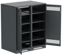 ITK LINEA B Шкаф аккумуляторный (пустой) 1700х1400х950мм двустворчатая металлическая дверь черный