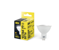 Лампа светодиодная MR16 софит 9Вт 230В 3000К GU5.3 IEK