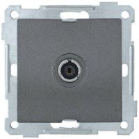 РТВ10-0-Б Розетка TV проходная BOLERO антрацит IEK