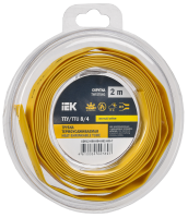 Трубка термоусадочная ТТУ нг-LS 8/4 желтая (2м/упак) IEK