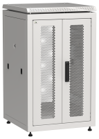 ITK LINEA N Шкаф сетевой 19" 18U 600х600мм двери передняя перфорированная задняя двустворчатая перфорированная серый