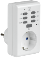 Розетка-таймер электронный РТЭ-2 с индикацией 15мин-6ч 16А IP20 IEK