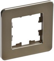 BRITE Рамка 1-местная РУ-1-1-Бр металл латунь RE IEK