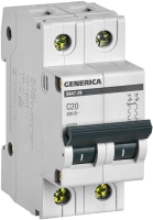 Автоматический выключатель ВА47-29 2Р 20А 4,5кА С GENERICA