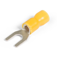 Наконечник кабельный вилочный изолированный НВИ 6.0–5 серия ПРОФИ с ПВХ манжетой (КВТ)