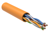 ITK Витая пара U/UTP кат.5E 4х2х24AWG solid LSZH нг(А)-HF оранжевый (305м) РФ/Т