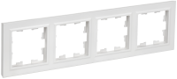 BRITE Рамка 4-местная РУ-4-БрАБ арктический белый IEK