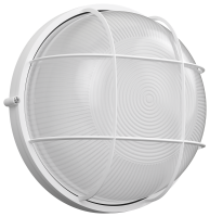 Светильник НПП1102 круг с решеткой 100Вт IP54 белый IEK