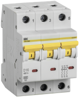 KARAT Автоматический выключатель ВА47-60M 3P D 16А 6кА IEK