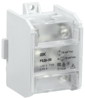 Блок распределительный проходной РБДп-95 232/100А на DIN-рейку (1х95-4х16мм2) IEK