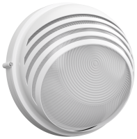 Светильник НПП1107 круг ресничка 100Вт IP54 белый IEK