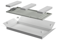 ITK LINEA N Панель задняя 600мм для шкафа 24U серая