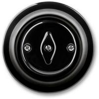 2CHK600734C4301 - Переключатель перекрёстный поворотный ABB Decento чёрный фарфор