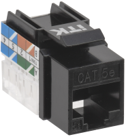 ITK Модуль Keystone Jack кат.5E UTP 110 IDC 90град чёрный