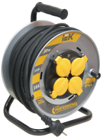 Катушка УК30 4 места IP44 с заземлением с термозащитой КГ 3х2,5мм2 на металлическом барабане "Professional" 30м IEK