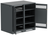 ITK LINEA B Шкаф аккумуляторный (пустой) 1350х1400х950мм двустворчатая металлическая дверь черный