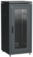 ITK LINEA N Шкаф сетевой 19" 18U 600х800мм стеклянная передняя дверь черный