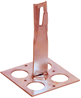 Держатель проводника круглого 6-8мм для плоской кровли h=150мм медь IEK