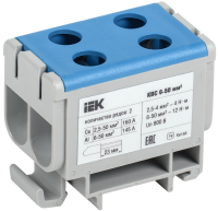 Клемма вводная силовая КВС 6-50мм2 2х-рядная синяя IEK