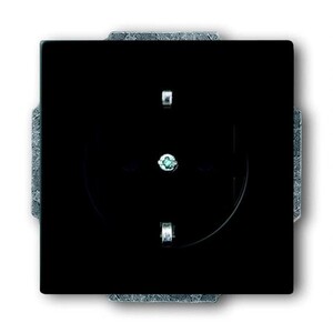 2CKA002013A5333 - Розетка SCHUKO 16А 250В с защитными шторками, серия solo/future, цвет чёрный бархат