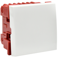 Выключатель проходной (переключатель) одноклавишный ВК4-21-00-П (на 2 модуля) ПРАЙМЕР белый IEK