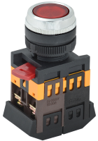Кнопка ABLFS-22 красный d22мм неон/240В NO+NC GENERICA