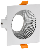 Светильник 4110 встраиваемый поворотный под лампу GU10 белый/хром пластик IEK